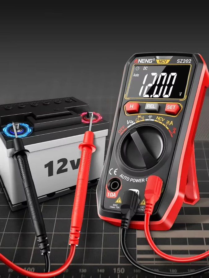 ANENG Digitales Multimeter sz202+b18 Tester für AC/DC Spannung Widerstand und Kapazität in Rot - Bild 6