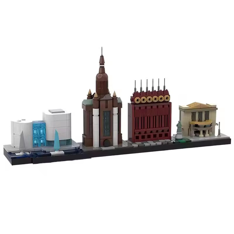 Bricklink MOC City Skyline Haus Architektur, Bausteine Spielzeug - Bild 2