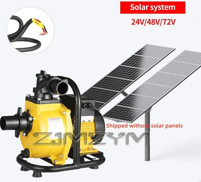 ZJMZYM DC-Solarpumpe mit variabler Frequenz in Gelb, 24 V–72 V, für hohen Durchfluss und großen Hub beim Wassertransfer - Bild 1