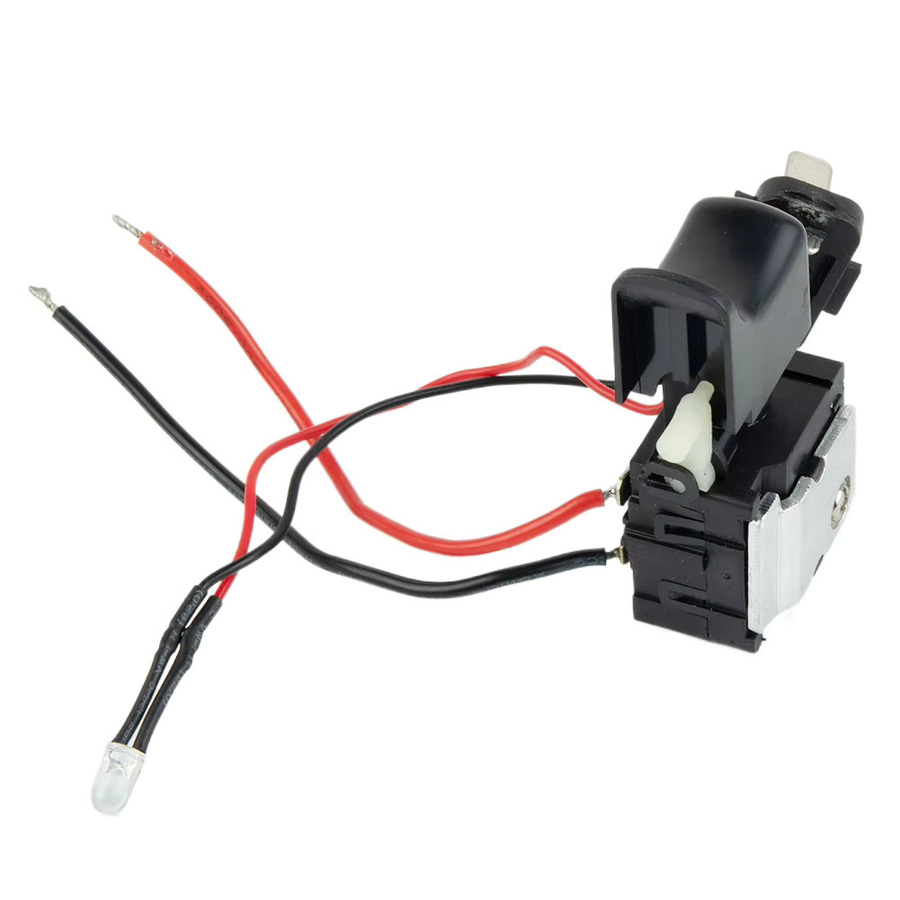 Elektrischer Druckknopf-Schalter für elektrische Bohrer mit Staubschutz und Geschwindigkeitsregelung, 7,2 V - 24 V, Schwarz - Bild 3