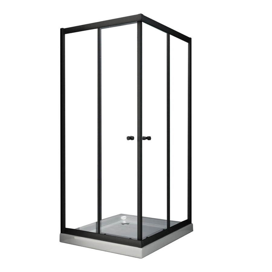 Glasdeals Duschkabine JUNISO Q in Schwarz mit 6 mm Glas, B/T/H: 90 x 90 x 190 cm - Bild 2