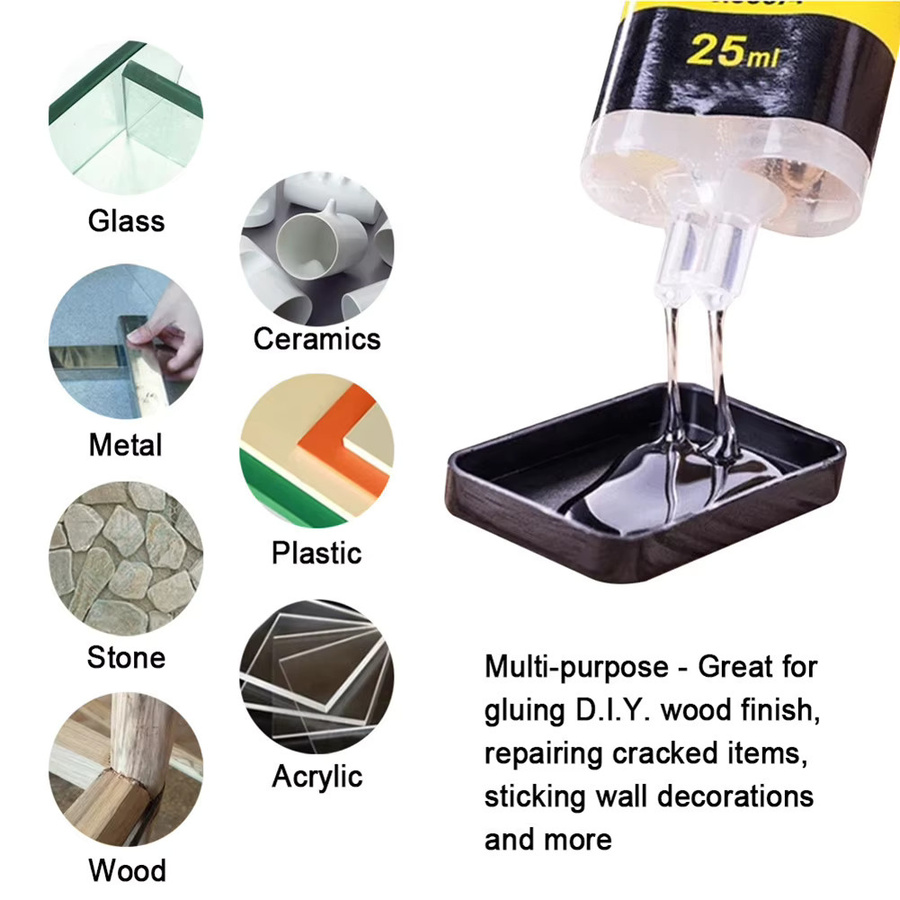 APWIKOGER Epoxidharz-Kleber Set, hochtemperaturbeständiger Kaltschweißkleber für Metall, Edelstahl und Glas, transparent, 10 Stück - Bild 4