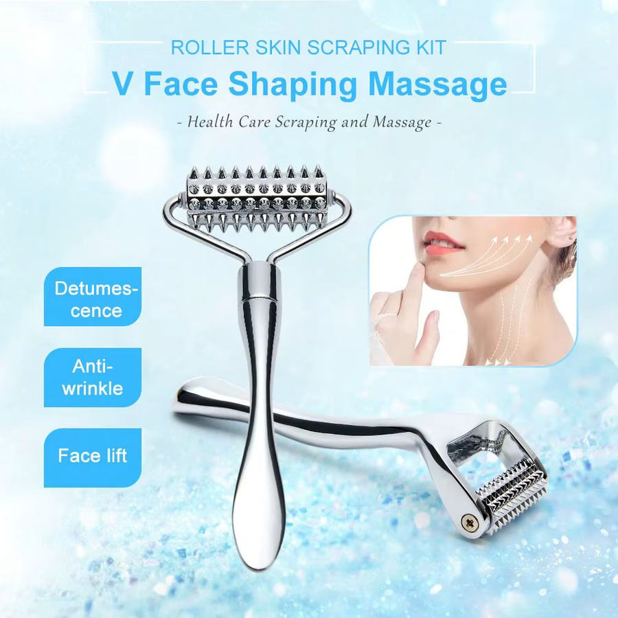DUTRIEUX Edelstahl-Gesichtsmassageroller, Unisex, für Gesicht, Körper, Hände, Füße - Bild 2