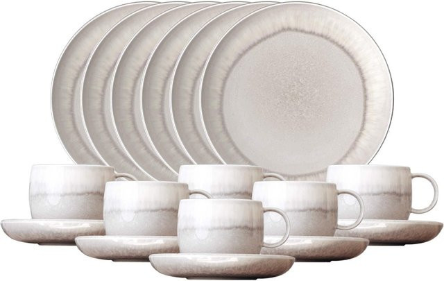 Villeroy & Boch like. Kaffeeservice Perlemor Sand aus Keramik, 18er Set - Bild 1