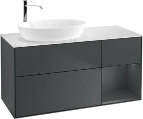 V&B Waschtischunterschrank Finion in Grau lackiert, Breite: 120 cm, Tiefe: 50,1 cm, Höhe: 50,1 cm - Bild 1