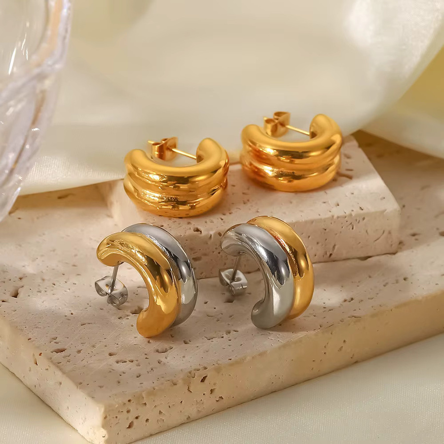 Erpels Creolen Edelstahl, Bicolor, Damen - Bild 2