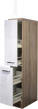 Apothekerschrank Samoa von Flex-Well in Weiß mit Eiche-Nachbildung, B/H/T: 30 x 161 x 60 cm - Bild 1