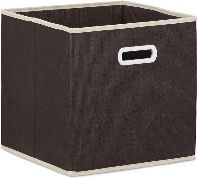 Relaxdays Faltbox 2er Set aus Vlies in Braun, B/T/H: 30 x 30 x 30 cm - Bild 1