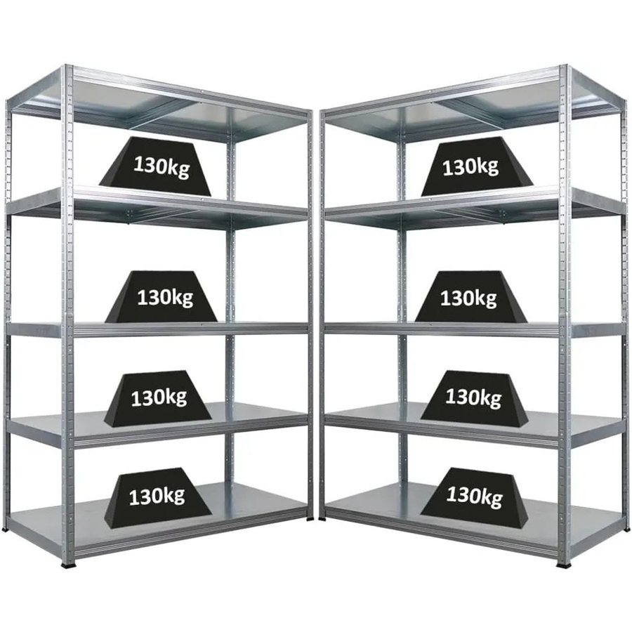 2er Set PROREGAL Schwerlastregal Steel Eagle verzinkt, H x B x T: 180 x 120 x 60 cm - Bild 2