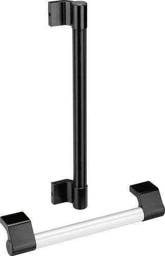 Rohde Universalgriff W5-30.R400.S01 in Schwarz und Silber, L x B x H: 45,0 x 3,0 x 6,65 cm - Bild 1