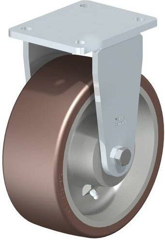 Blickle Bockrolle BO-GB 202K in Silber und Braun, Rad-Durchmesser: 20 cm, Tragfähigkeit: 1250 kg - Bild 1