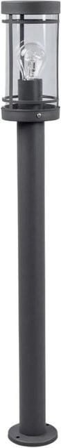 Lindby Djori Außenleuchte Modern aus Edelstahl und Alu in Alu-Grau, 1-flammig, E27, IP44, Spritzwassergeschützt - Bild 1