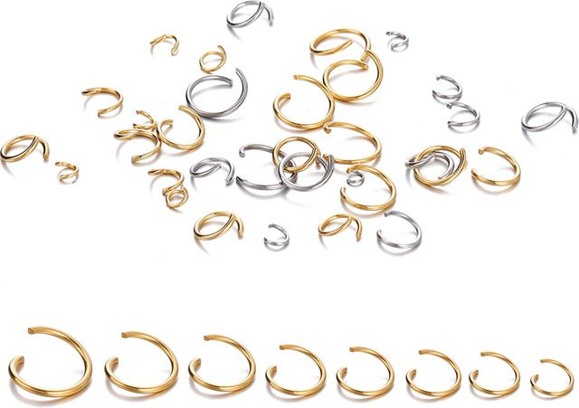 AGCFABS Biegeringe & Spaltringe Edelstahl, Unisex, 3–10 mm - Bild 1