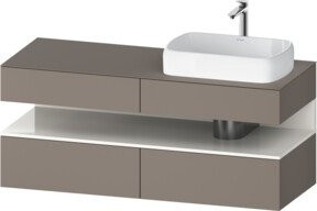 Duravit Waschtischunterschrank Qatego in Weiß Hochglanz, B/T/H: 140 x 55 x 60 cm - Bild 1