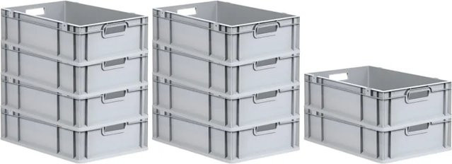 PROREGAL SparSet 10x Eurobox NextGen Grip in Grau, H x B x T: 17 x 40 x 60 cm, 34 Liter - Bild 1