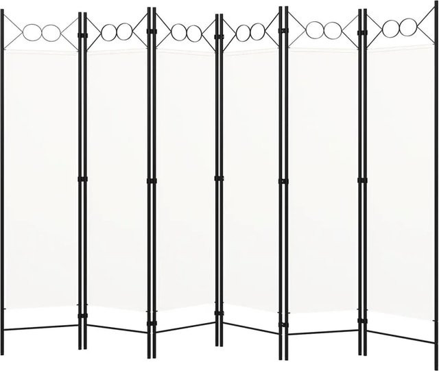 vidaXL Raumteiler 6-teilig Weiß B: 240 cm, H: 180 cm - Bild 1