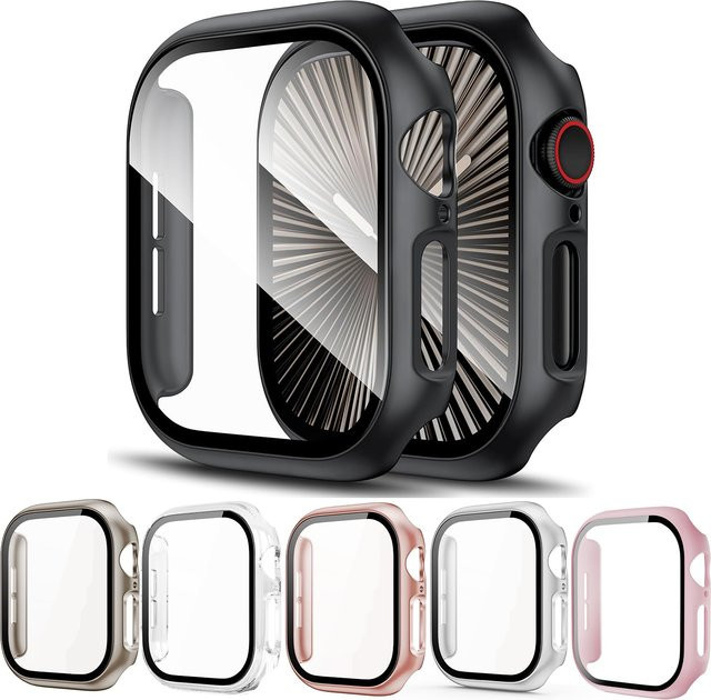 Displayschutzfolie Glas und Abdeckung für Apple Watch, Unisex - Bild 1
