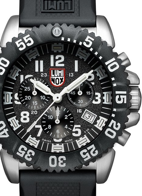 Luminox Chronograph, Quarz, Edelstahl, 44 mm, Herren, Schwarz - Bild 1