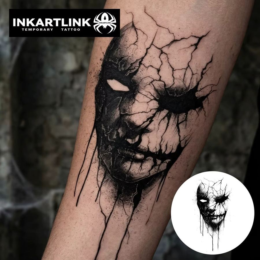 INKARTLINK Broken Face Juice Tattoo Patch, wasserdicht - Bild 2