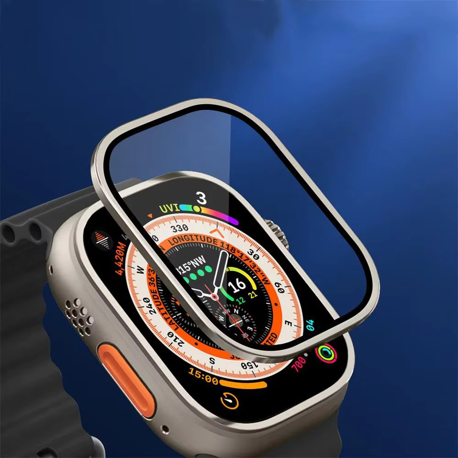 Displayschutzfolie Glas, Apple Watch Ultra 2 49mm, transparent - Bild 1