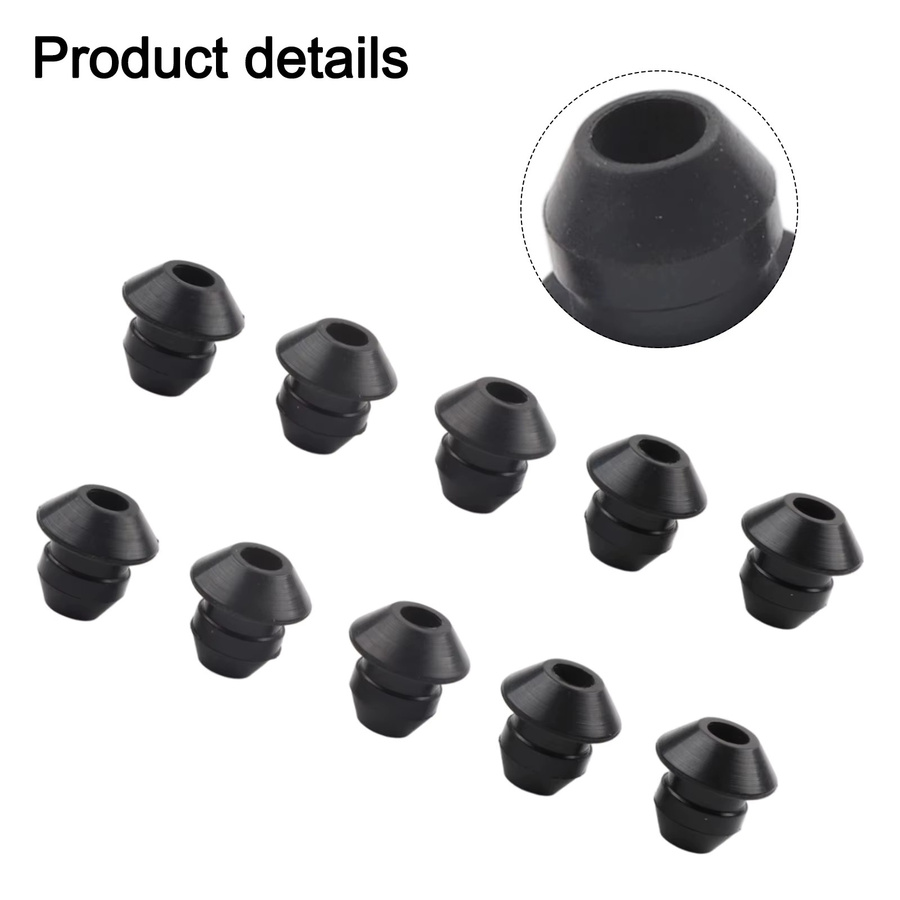 10 Stück VIBRATITE Gummi-Kraftstofftank-Schlauchösen in Schwarz für Rasenmäher und Ölleitungen (Teilenummer 0000 989 0516) - Bild 2