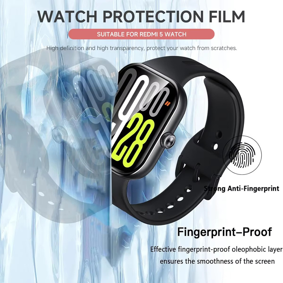 Xiaomi Hydrogel Film für Redmi Uhr 6 5 4, Silikon, transparent - Bild 2