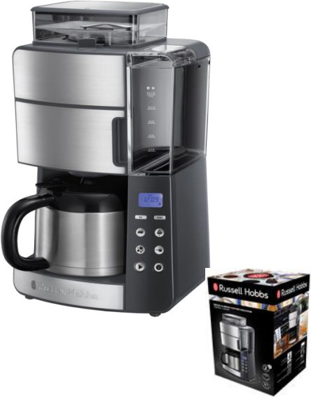 Russell Hobbs 25620-56 Grind & Brew Thermo-Kaffeeautomat mit Mahlwerk in Edelstahl und Schwarz - Bild 1