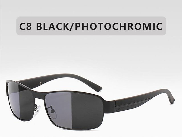 Yiran Sonnenbrille Rechteck, Metall, Vollrand, Schwarz, Männer - Bild 1