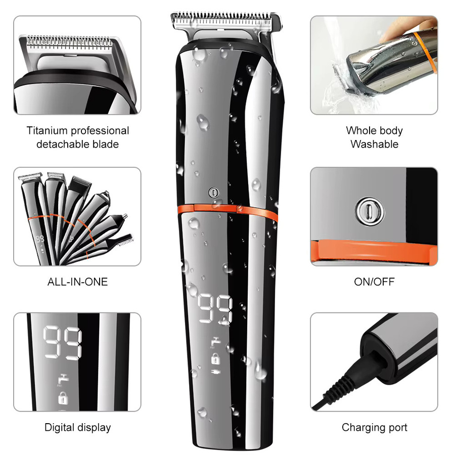 SURKER 6-in-1 Haarschneider Pflegeset, grau, Unisex - Bild 5