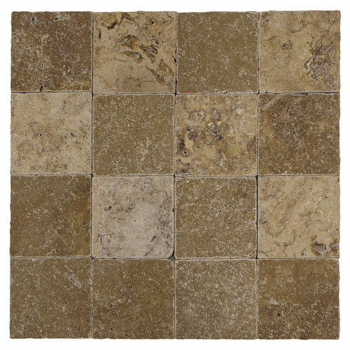 WOHNRAUSCH Wand- und Bodenfliese Keona Brown in Braun/Beige, Naturstein-Optik, matt und getrommelt, B: 10 cm, T: 10 cm, H: 1 cm - Bild 2
