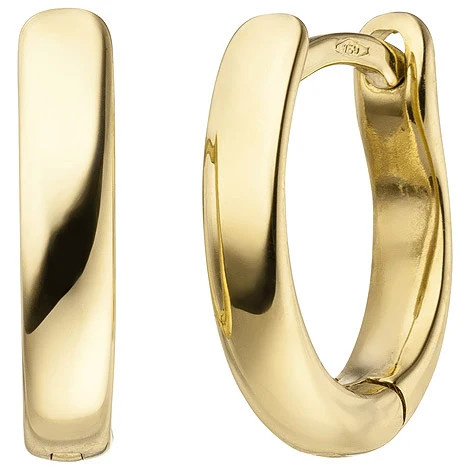 Colfem Creolen oval, 750 Gelbgold, Unisex - Bild 1