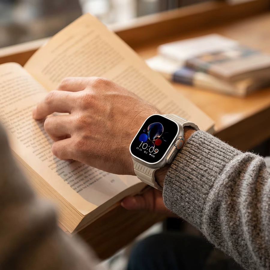 Silikonarmband für Apple Watch, Silber, Unisex - Bild 2