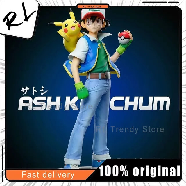 Bandai Pokémon Ash Ketchum Anime Figur, Actionfigur, 18 cm, Kunststoff - Bild 1