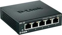 D-Link DGS-105 Gigabit Switch mit 5 Ports, 1 GBit/s, Schwarz - Bild 1