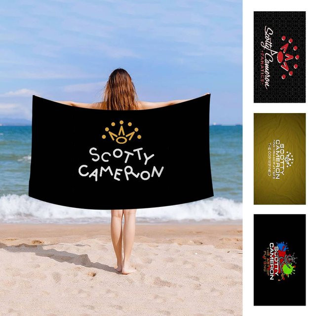 Potdemiel Mikrofaser-Strandtuch S-SCOTTY C-CAMERON in Schwarz, schnelltrocknendes Handtuch für Strand, Pool und Yoga - Bild 1