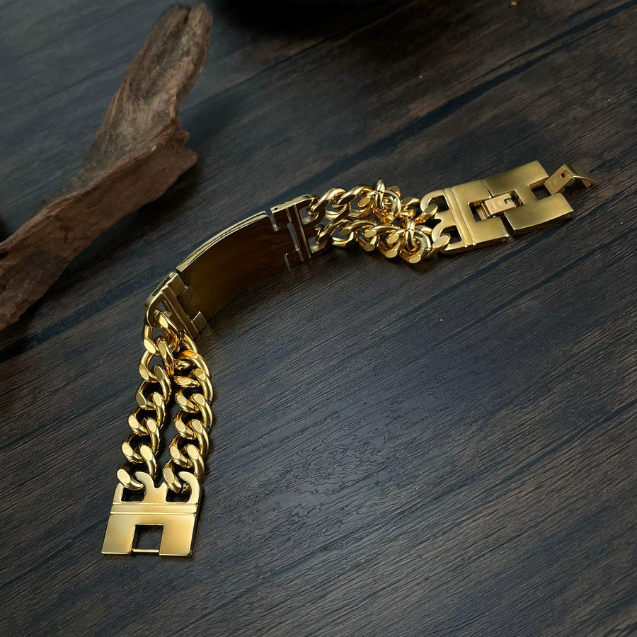 MAGIC ZONE Armband, Edelstahl, Gold, Punk, Herren - Bild 4