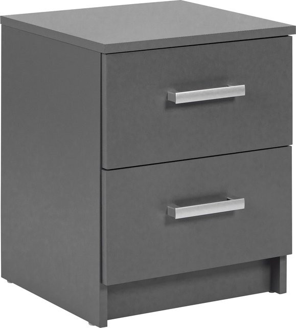 Inter Link Nachttisch Elenzio mit 2 Schubladen in Grau Anthrazit modern B/H/T: 41,2 x 50,8 x 40,0 cm - Bild 1
