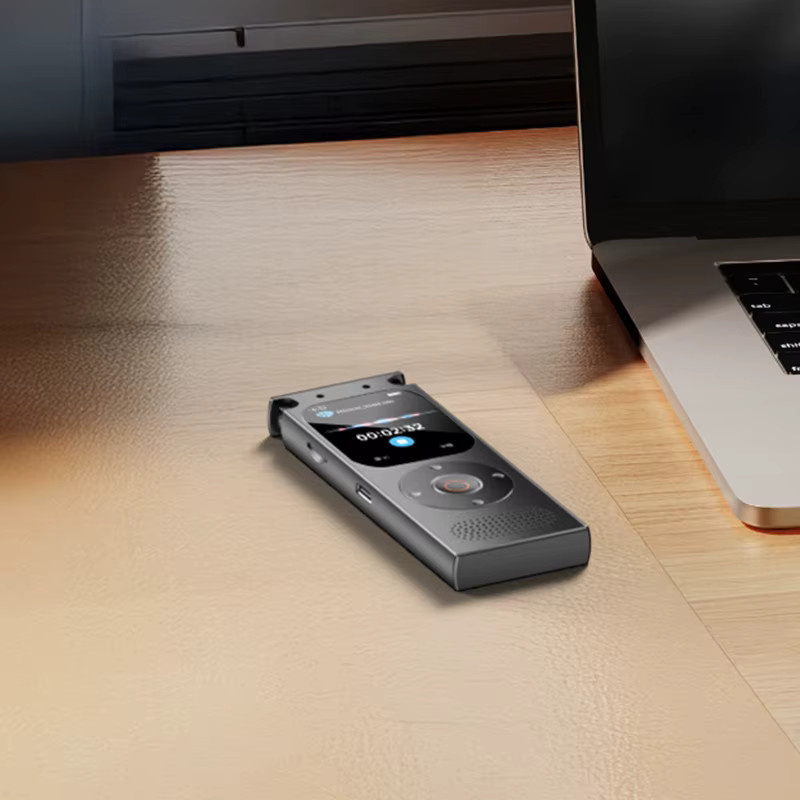 Famue Professioneller Interview-Sprachrekorder in Schwarz mit 360° Surround Sound, HD PCM-Audioaufnahme, Bluetooth 5.0 und 64 GB Speicher - Bild 3