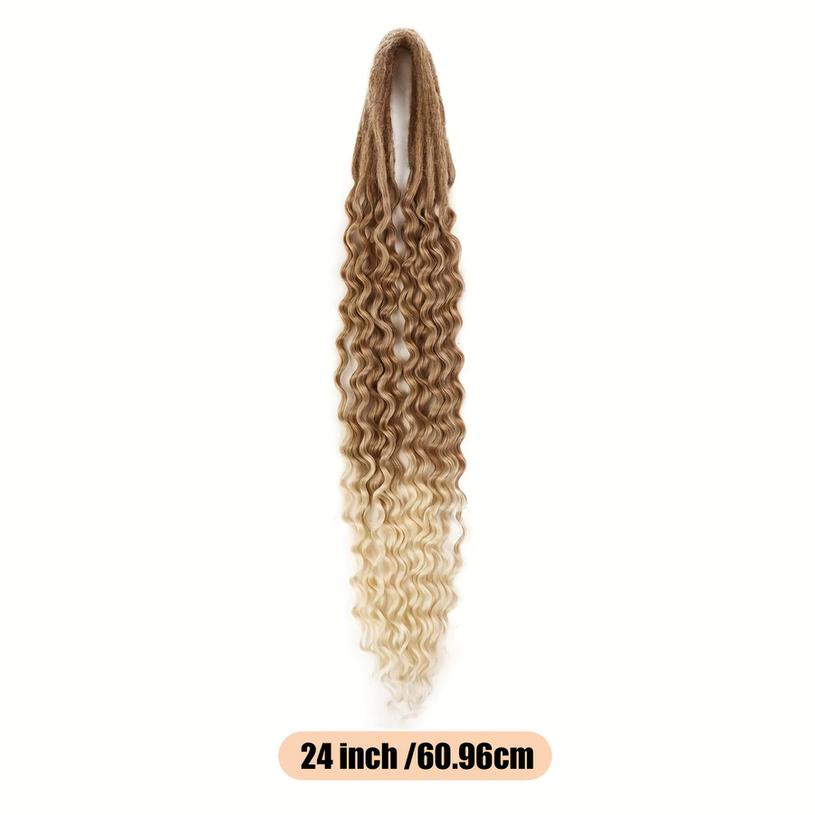 24 Zoll synthetische doppelseitige gewellte Dreadlock-Erweiterungen, 10 Stränge, Unisex - Bild 3