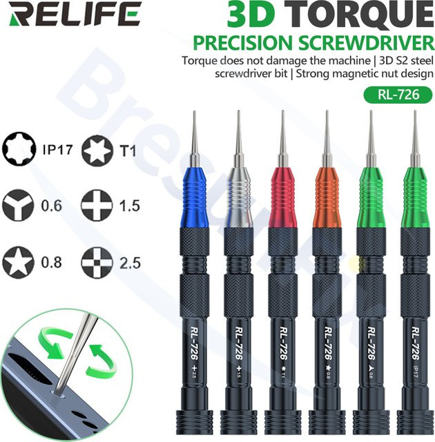 RELIFE RL-726 3D-Drehmomentschraubendreher mit magnetischem Mutternhalter für die Mobiltelefon-Reparatur - Bild 1