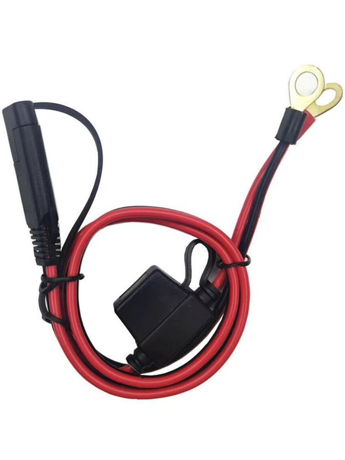 Schnellverschluss-SAE-Kabel mit Sicherungsklemme und O-Stecker als Verlängerungsadapterkabel 16AWG in Rot - Bild 4