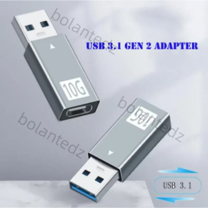 Bolantedz USB A auf USB C Adapter, USB 3.1 Gen 2 Konverter für 10 Gbit/s Datenübertragung und doppelseitiges Laden - Bild 2