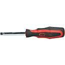 KS Tools CHROMEplus Vierkant-Schraubendreher 1/4 Zoll in Silber und Rot - Bild 2