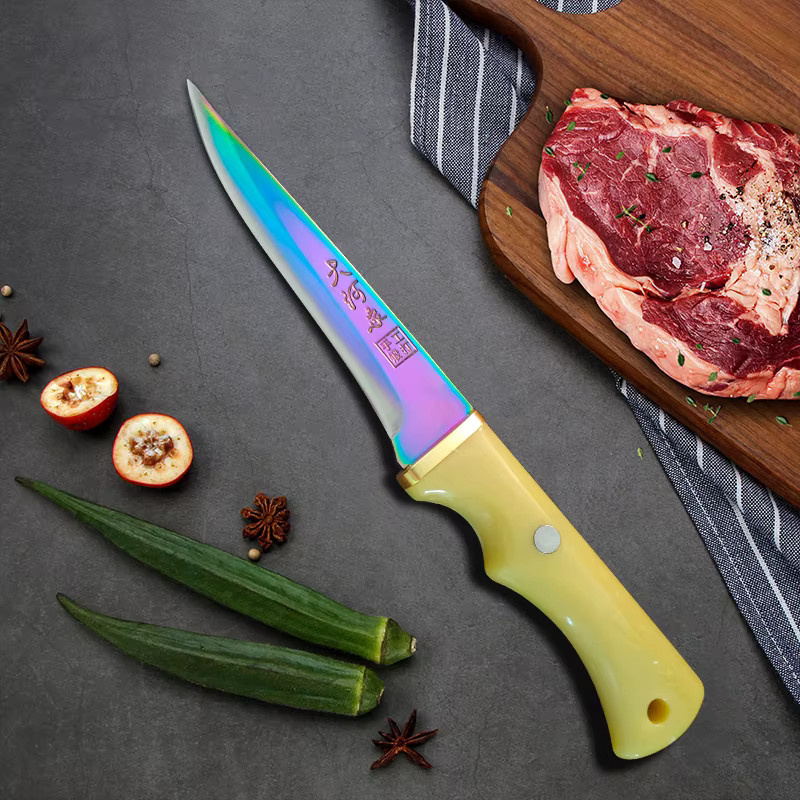 GuanQi Profi Cleaver Messer mit Kunststoffgriff in Multicolour zum Schneiden von Fleisch, Obst und Gemüse - Bild 6
