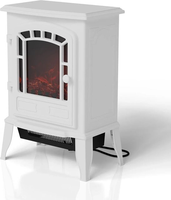Juskys Elektrokamin 2000 W in Weiß mit Flammeneffekt und Thermostat - Bild 2