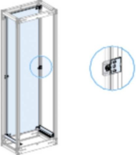 Schneider Electric PrismaSeT-P Montageplatte für Schaltschränke in Silber und Weiß, Breite: 80 cm - Bild 1