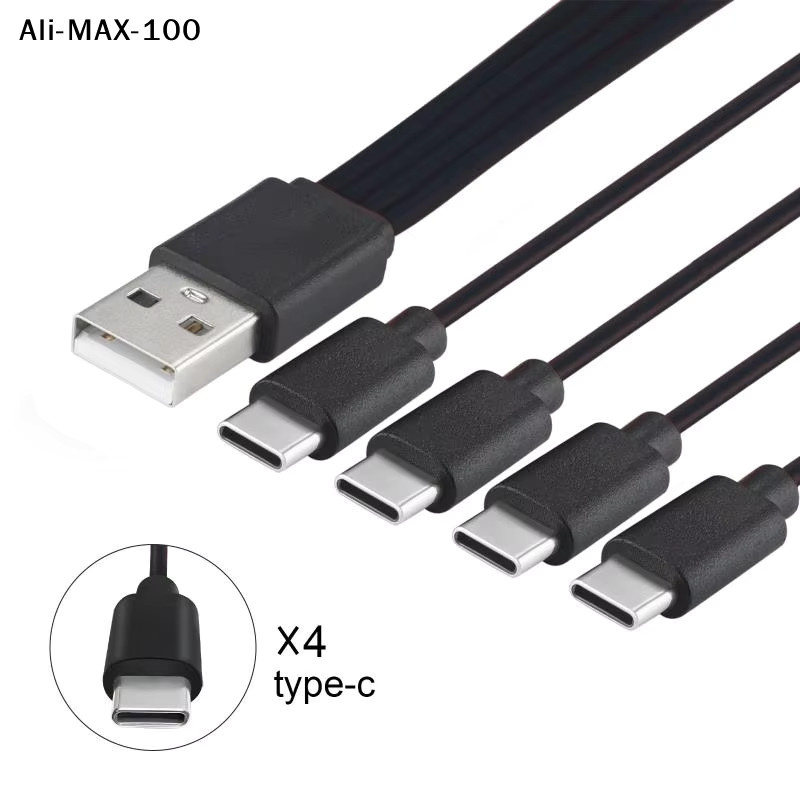 Huawei 4-in-1 Multi-USB-C-Splitter Ladekabel für Tablet und Laptop in Schwarz - Bild 3