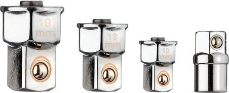 Gedore red Steckschlüssel-Adapter für Ringschlüssel, 4-teilig, silberfarben - Bild 1