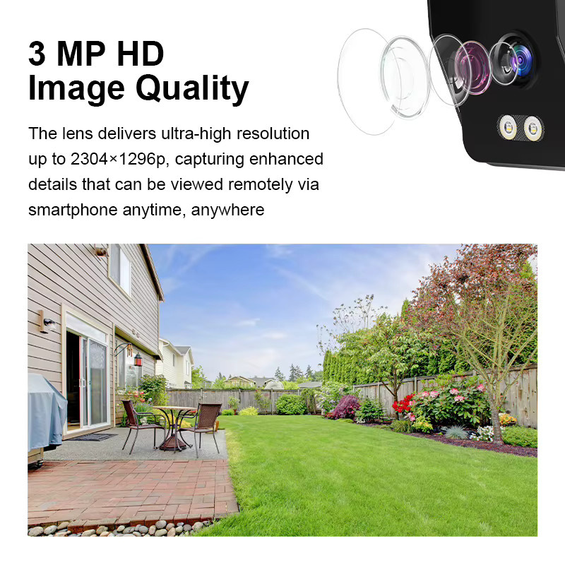 Vstarcam IP Kamera Outdoor mit 3MP Auflösung, Audio, 5x Digital Zoom und Nachtsicht, Wasserdicht Bullet CCTV Home Cam in Weiß - Bild 3
