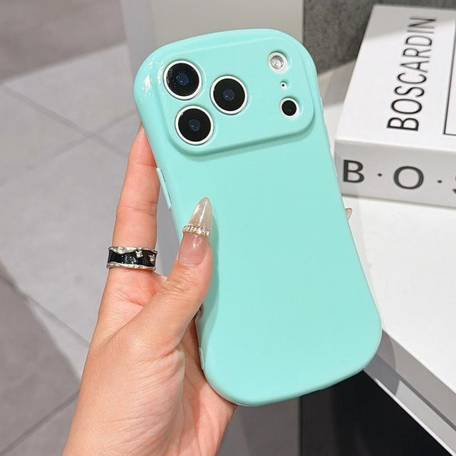 Stoßfeste Kamera-Schutz-Handyhülle für Apple iPhone 15 Pro Max in Bonbonfarben mit glänzender TPU-Rückseite - Bild 1